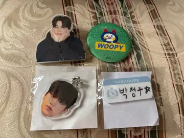 treasure 정우 얼굴 아크릴 키링 클립 캔뱃지