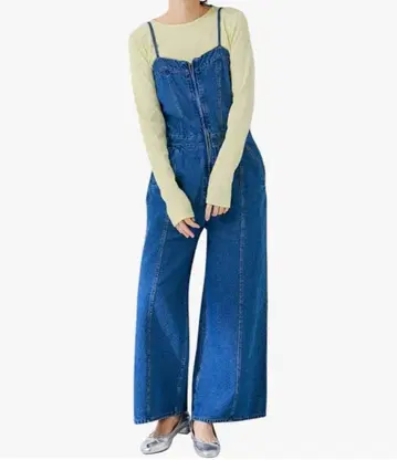 데님 셔링 뷔스티에 살로펫