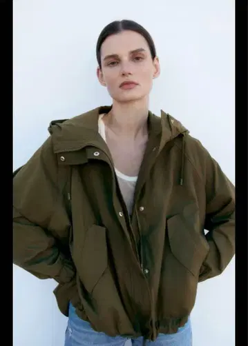 ZARA 자라 포켓 부착 오버 사이즈 후드티