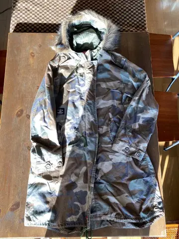 neighborhood 여성용 밀리터리 모즈 코트 카모플라쥬