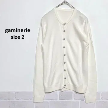 게미네리 긴팔 가디건 아이보리 라운드넥 가을/겨울 i128