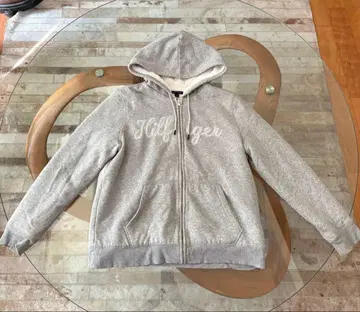 타미힐피거 후드 부착 후드티 M 그레이