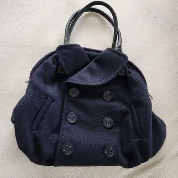 muta 피 코트 토트백 네이비