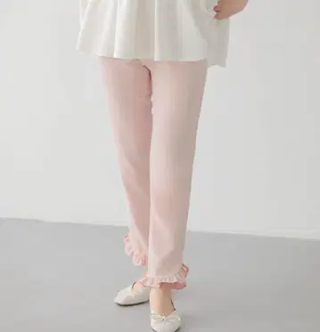 fitmore 밑단 프릴 슬림 팬츠 PS