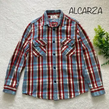 Alcarza 알카르자 헤비 플란넬 셔츠 L 체크 아메카지
