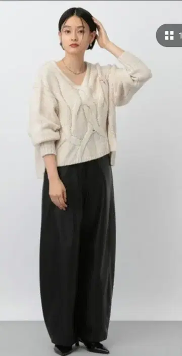 인조 가죽 코쿤 팬츠 A part by 아파트바이 팬츠