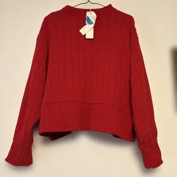 활기찬 레드 몰 원단 적당한 기장 스웨터