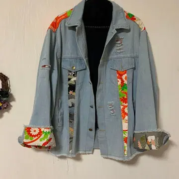 G 데님 자켓 리메이크 기모노 리메이크
