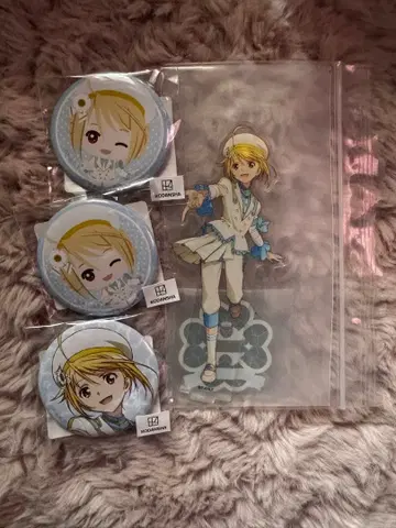 수호캐릭터 타다세 아크릴 스탠드 캔뱃지 세트