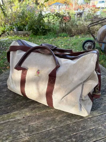 90s TOMMY HILFIGER 보스턴 백 코듀로이 x 가죽