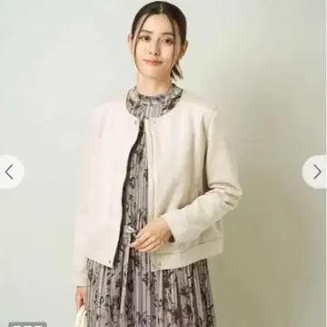 a.v.v 스웨이드 노카라 자켓 베이지