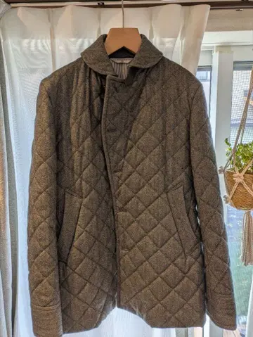 EDIFICE 그레이 퀼팅 코트