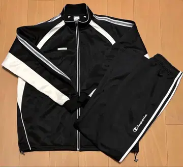 Champion 저지 상하의 세트 블랙/화이트 XL