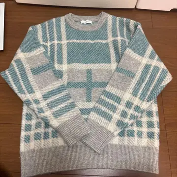 Jr Really Made 체크 무늬 니트 스웨터