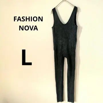 FASHION NOVA [ L ] 리브 살로펫 블랙 스트레치