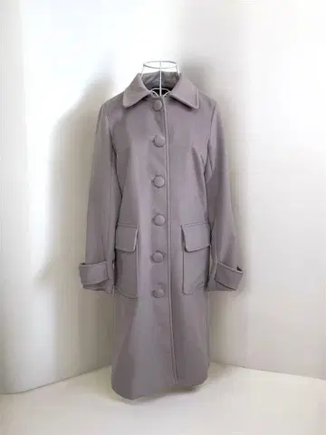 에밀리아 위즈 연보라 퍼 코트