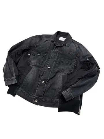 새상품급 Sacai 사카이 MA-1 데님 도킹 자켓 SCM-022