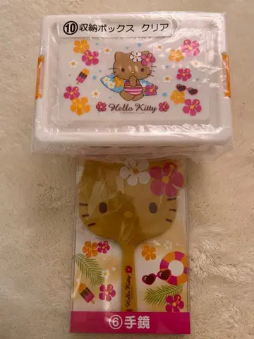 즉시 구매 OK 산리오 일광화상 키티 복권 수납 박스 화이트 손거울