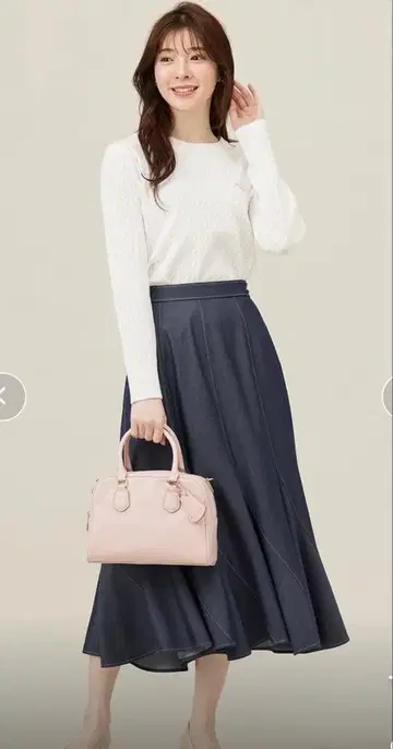 anysis 데님풍 플레어 스커트 S