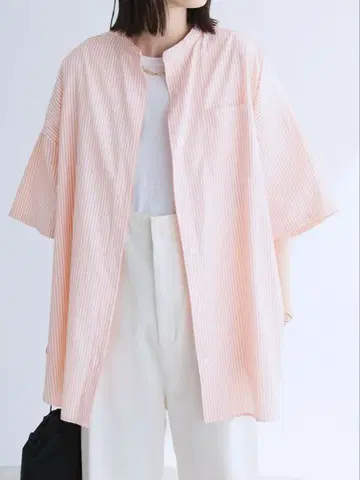 오버 사이즈 핑크 셔츠 프리 사이즈