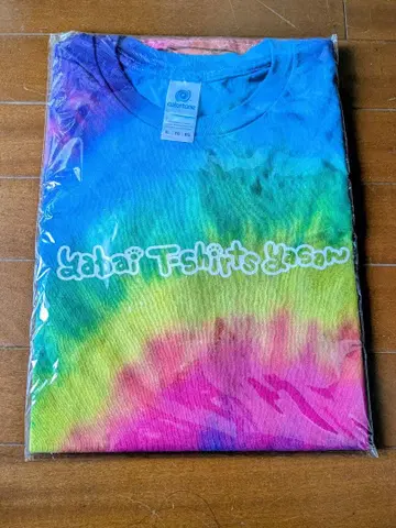 야바이 셔츠 가게 리액티브 레인보우 타이 다이 티셔츠 XL 사이즈