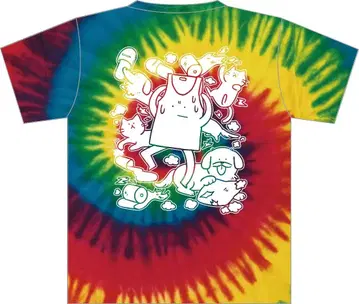 야바이 셔츠 가게 리액티브 레인보우 타이 다이 티셔츠 XL 사이즈