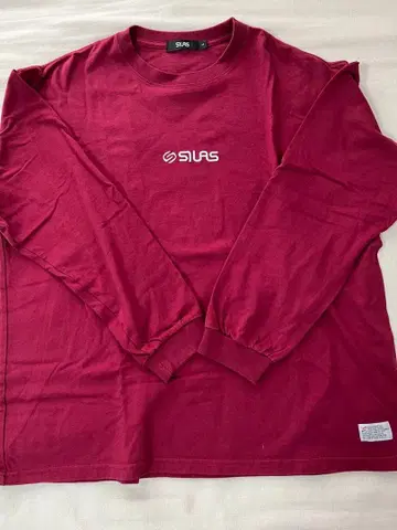 SILAS 버건디 긴팔 티셔츠 L