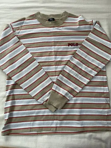 POLO 긴팔 티셔츠 스트라이프 패턴
