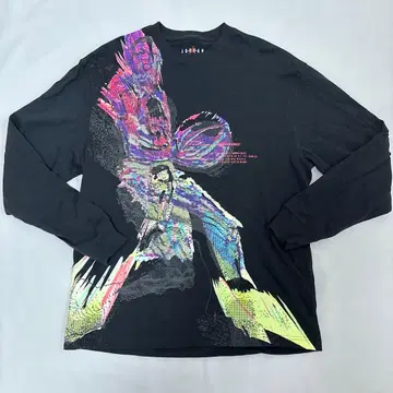 Jordan 그래픽 긴팔 티셔츠 블랙