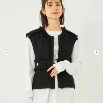 green label relaxing 트위드 베스트