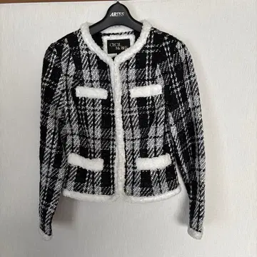 CECI Mc BEE 노카라 체크 자켓