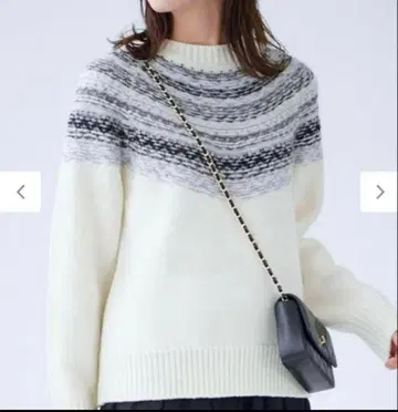 빅 사이즈! 23구 노르딕 디자인 울 알파카 니트 44