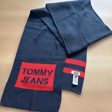 TOMMY JEANS 네이비/레드 머플러 OS