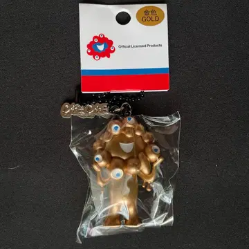 EXPO2025 금색 미야쿠미야쿠 입체 마스코트 볼체인 플레이트 포함