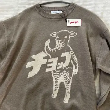 [ graniph ] 그라니프 라무 쵸프 오버 사이즈 니트