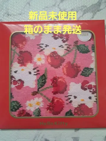 [ 미사용 새상품 ] FEILER 헬로키티 콜라보 한정판 손수건 페이러