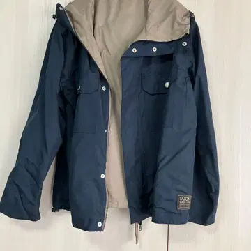 TAION 리버서블 후드 부착 마운틴 후드티 네이비/베이지