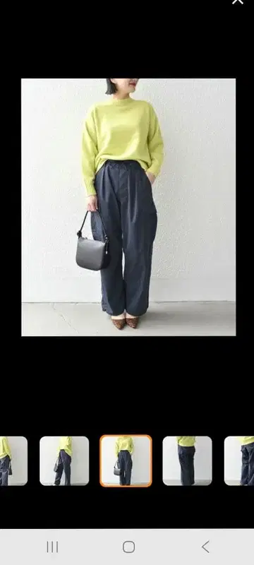 네이비 와이드 팬츠 M 사이즈