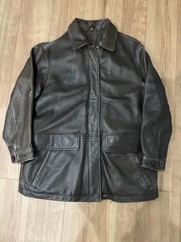 Eddie Bauer 천연 가죽 다크 브라운 자켓 M 사이즈 80년대