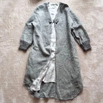 Tabrik 울 린넨 롱 가디건 셰틀랜드 울