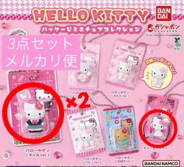 HELLO KITTY 패키지 미니어처 컬렉션 3개 세트