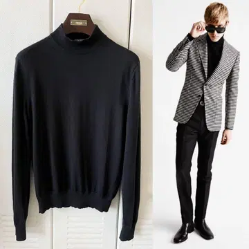 새상품급 17만 TOM FORD 터틀넥 니트 캐시미어 실크 48