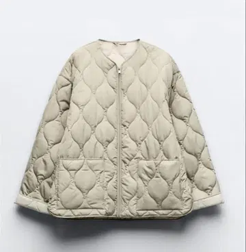 ZARA 베이지 퀼팅 자켓