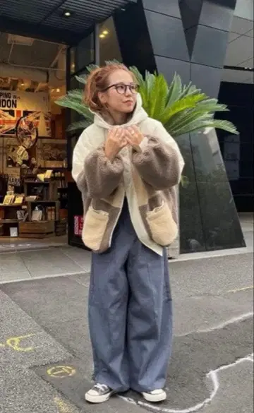 니코앤드 배색 보아 자켓 L 사이즈