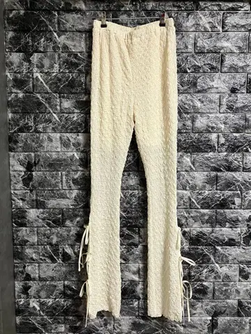 honey mi honey 사이드 리본 플레어 팬츠