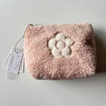 [ 미사용 새상품 ] MARY QUANT 파우치 핑크 보아 퍼