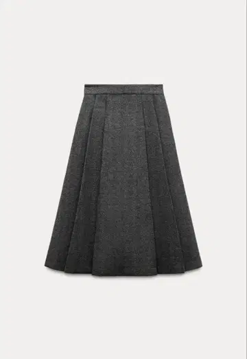 ZARA 박스 플리츠 미디 스커트 M