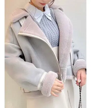 보아 자켓 블루종 블루 라이더스 다즈린 무스탕 파랑