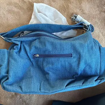 Style On 데님 블루 숄더백