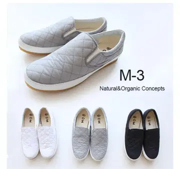 M-3 그레이 슬립온 스니커즈